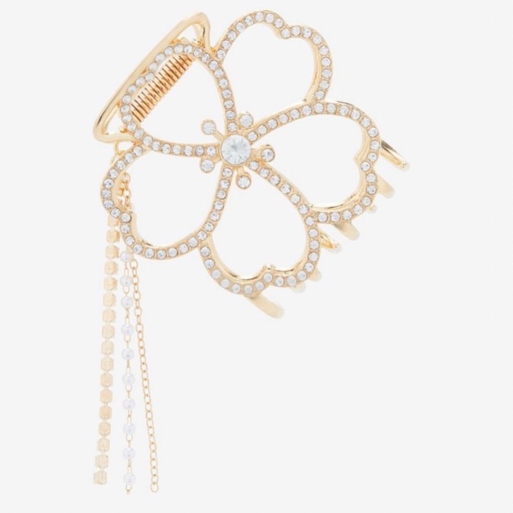 Sakura cherry blossom flower Bejeweled Claw Hair Clip